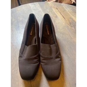 George‎ Womens Wedge Pumps ComfortStart Elastic Gore Brown Size 10